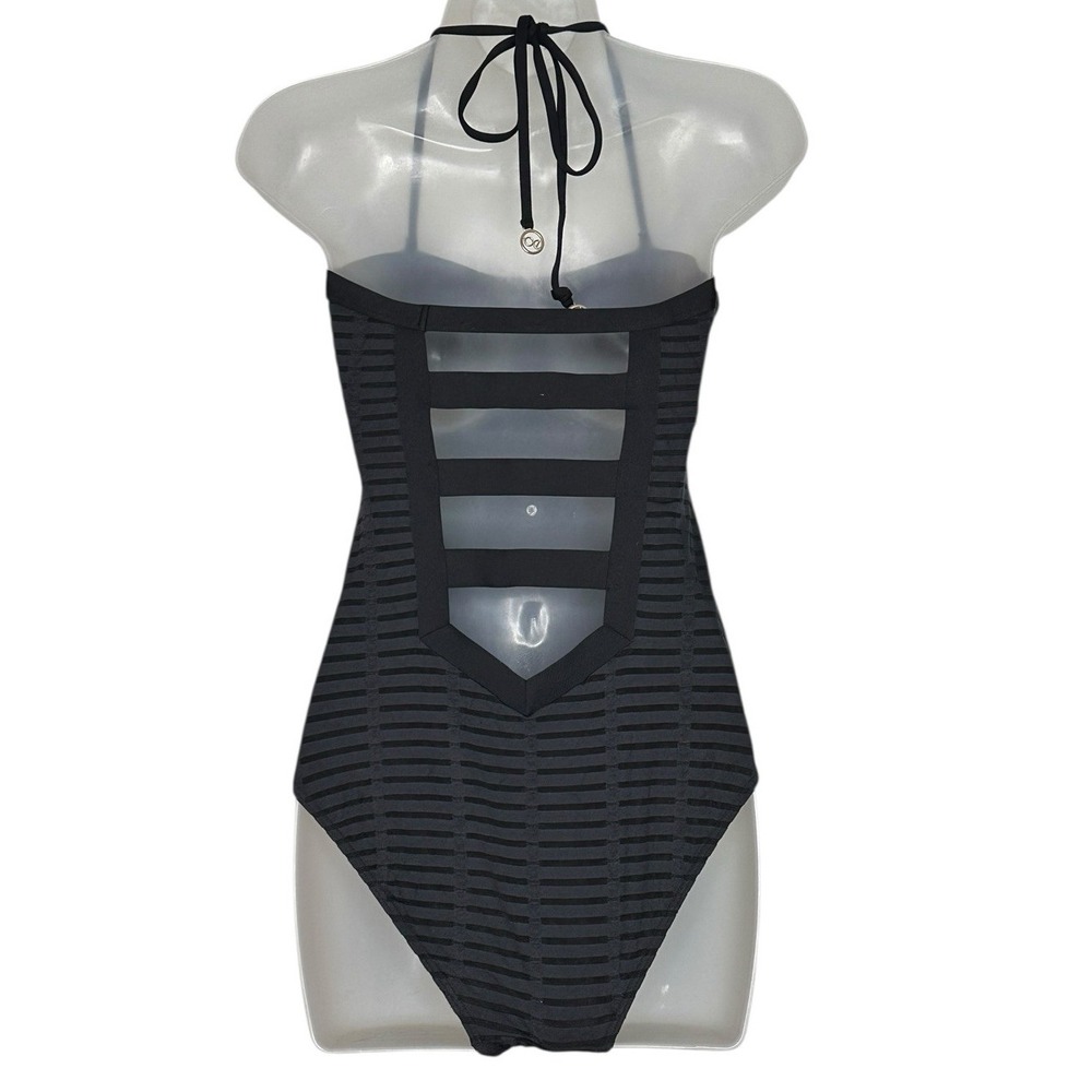 Bond-Eye Australia Bandeau Ladder‎ Back One Piece Swimsuit Black U.S. Size 6 - Picture 5 of 11